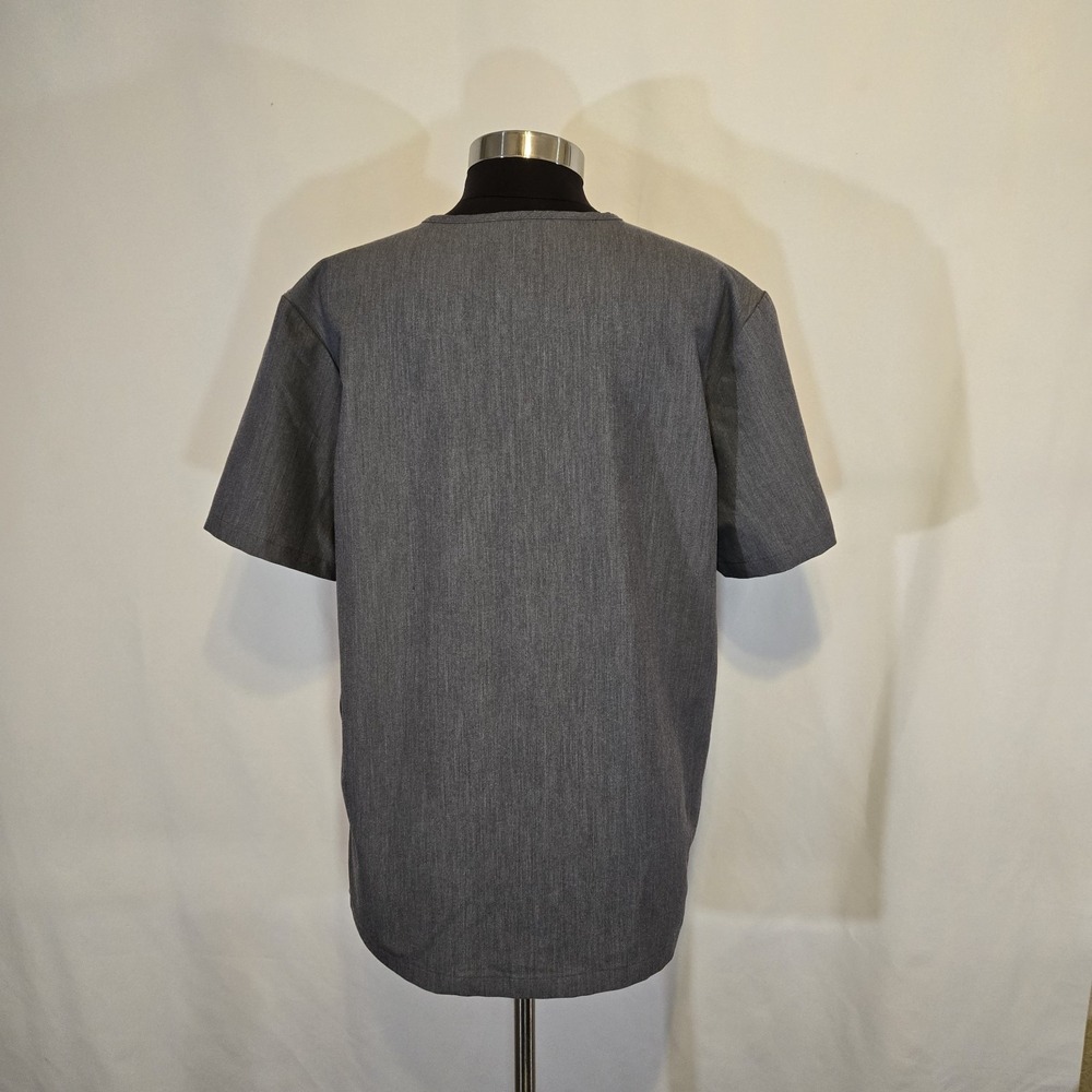 FIGS Technical Collection Scrub Top Gray Men's Large V-Neck Medical - Picture 6 of 7